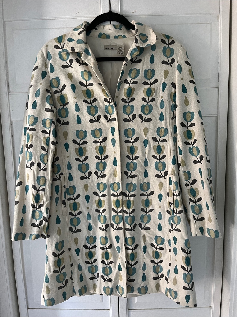 Putumayo Women’s Longline Flower Printed Jacket, size M